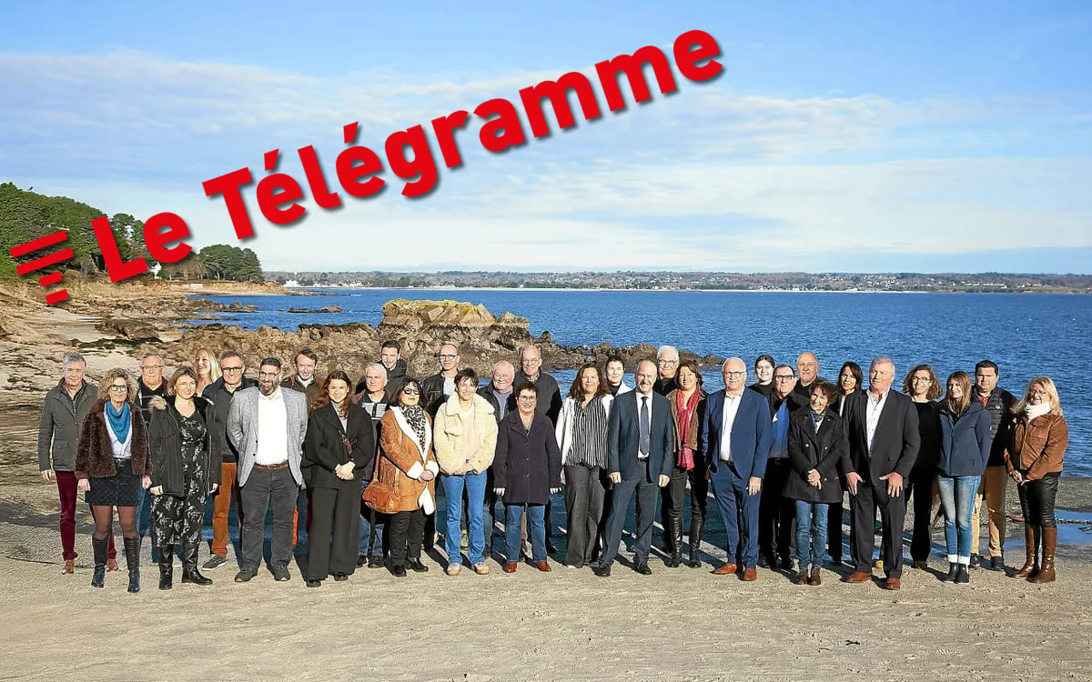 Municipales 2026 : Bruno Merrien présente sa liste « Fouesnant passionnément », le maire Roger Le Goff présent